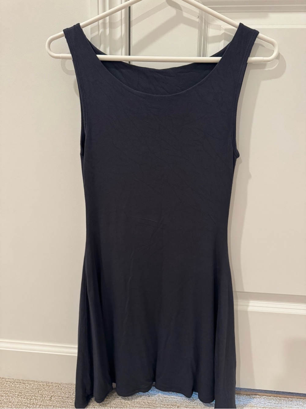 Joah Brown Sleeveless Navy Boatneck Mini Dress - SIZE MEDIUM - Picture 3 of 6